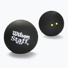 Wilson Staff Ball Double Yellow Dot Squashbälle 3 Stück schwarz.
