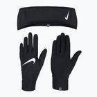 Damen Stirnband + Handschuh-Set Nike Essential Running black/black/silver