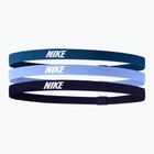 Kopfband Nike Elastic Headbands 2.0 3 Stk. industrial blue/university blue/purple ink
