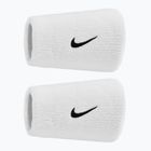Schweißbänder Nike Swoosh Classic Doublewide Wristbands 2 Stück white/black