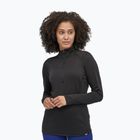 Women's Patagonia Cap Thermal Gewicht Zip Neck Sweatshirt schwarz