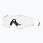 Oakley Cybr Zero matt weiß/klar bis schwarz Iridium phototrope Sonnenbrille