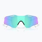 Oakley Cybr Zero poliert weiß/Prisma Saphir-Sonnenbrille