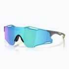 Sonnenbrille Oakley Cybr Zero matte carbon/prizm sapphire with uranium ink