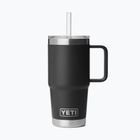 Thermobecher YETI Rambler Straw 739 ml black