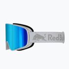 Skibrille Red Bull SPECT Rush white/ice blue snow/smoke with blue mirror