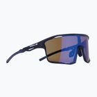 Red Bull SPECT Rumble dunkelblau/braun mit blauem Spiegel Sonnenbrille