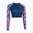 Damen UV-Shorty Langarm Schwimmanzug marineblau