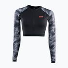 Damen UV-Shorty Langarm Schwimmanzug schwarz
