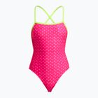 Damen-Einteiler Badeanzug Funkita Strapped In One Piece pink proton
