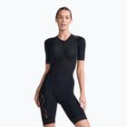 Damen Triathlonanzug 2XU Light Speed Sleeved schwarz/gold