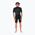 Herren Rip Curl Omega 2mm Back Zip Springsuit Schwimmen Schaum schwarz