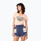 Damen Rip Curl Block Party V Tee heller Pfirsich