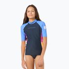 Kinder Rip Curl Block Party Rash Vest Schwimmen Shirt navy