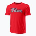 Herren Tennishemd Wilson Script Eco Cotton Tee wilson rot