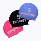 Schwimmkappe Synergy Silicone Swim Cap 3 pcs. black/lavender/pink