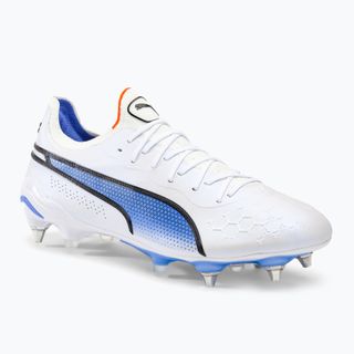 PUMA King Ultimate MXSG Herren Fußballschuhe puma weiß/puma schwarz/blau glimmer/ultra orange PUMA King Ultimate MXSG Herren Fußballschuhe puma weiß/puma schwarz/blau glimmer/ultra orange