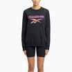 Women's Reebok Identity Big Logo Fleece Crew schwarz/lila Rave/Elektro Bernstein Sweatshirt