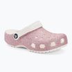 Crocs Classic Glitter Clog weiß/Regenbogen Kinder-Pantoletten