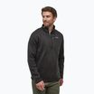 Herren Patagonia Better Sweater 1/4 Zip Fleece-Sweatshirt schwarz