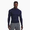 Training Longsleeve Herren Under Armour Heat Gear Armour Comp Mock midnight navy/white