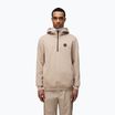 Herren Napapijri B-Badge Half Zip Hooded Sweatshirt beige rockig