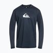 Quiksilver Solid Streak Marineblazer/weißes Longsleeve zum Schwimmen für Männer
