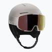 Skihelm Salomon Osmo Pro Sigma Photo grau violett/mohnrot