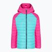 Columbia Powder Lite Hooded Kinder Daunenjacke Geysir/Rosa Eis