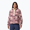 Fleece Sweatshirt Damen Columbia Helvetia II Printed Cropped Half Snap fig pasteled/multi