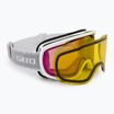 Skibrille Damen Giro Moxie white & grey chute/ amber pink/ yellow