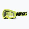 100% Strata 2 fluo gelb/klar Fahrradbrille