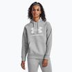 Under Armour Damen Sweatshirt Rival Fleece Big Logo Hoody mod grau hell heather/weiß