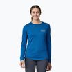 Damen Patagonia Cap Cool Merino Blend Langarmshirt Grafik fitz roy strata/endlos blau
