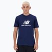 Herren New Balance Stacked Logo T-shirt navy