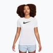Nike Dri-Fit Trainings-T-Shirt für Frauen, weiß/schwarz