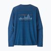 Herren Patagonia Cap Cool Daily Grafik Shirt '73 Skyline / Clement blau x-dye Longsleeve