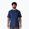 Herren Patagonia Boardshort Logo Tasche T-shirt Responsibili clementi blau