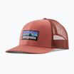 Patagonia P-6 Logo Trucker Kappe Töpfe rot