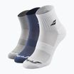 Socken Babolat Quarter 3 Pack white/estate blue/grey