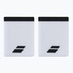 Handgelenkstücher Babolat Logo Jumbo Wristband 2 Stk. white/black