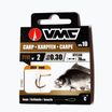 VMC Karp Gold methode Vorfachschlaufe Haken mit Widerhaken + Leine 10 Stück gold 271102