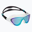 Schwimmmaske Taucherbrille arena The One Mask Mirror blue/white/black