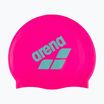 Arena Big Logo schockierend rosa/Wasser Badekappe
