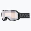 UVEX Skibrille Xcitd V schwarz matt/verspiegelt silber klar