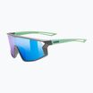 UVEX Kindersonnenbrille Skyryse Jr grau/grün matt/verspiegelt blau