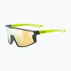 UVEX Kindersonnenbrille Skyryse Jr schwarz/gelb matt/gelb verspiegelt