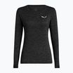 Damen-Trekking-Langarmshirt Salewa Puez Melange Dry black out melange