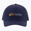 Herren Alpha Industries Label Trucker Baseballmütze rep.blau