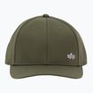 Alpha Industries Metal Label Herren Baseballkappe dunkel oliv